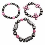 Aztec Cross Stone Navajo Beads Three Piece Bracelet - Image 3