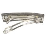 Native Aztec Chevron Print Leather Hair Barrette - Image 2