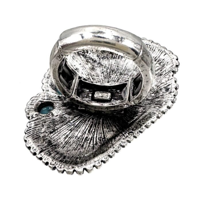 Red Cardinal Turquoise Western Artisan Ring - Image 2