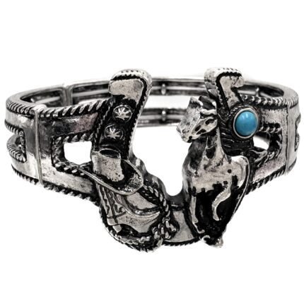 Western Cowboy Horseshoe Shape Bangle Bracelet