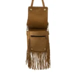 Authentic cowhide western crossbody handbag with natural hide pattern, durable leather trim, and country fashion appeal.