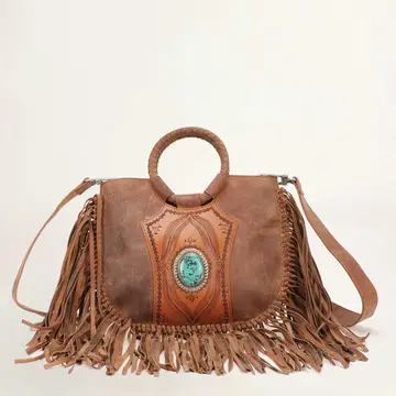 Premium Ranch Style Handbag crafted with western leather design and decorative stitching for everyday cowgirl fashion.