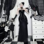 Subculture Victoria Velvet Banquet Evening Dress Skirt - Image 6
