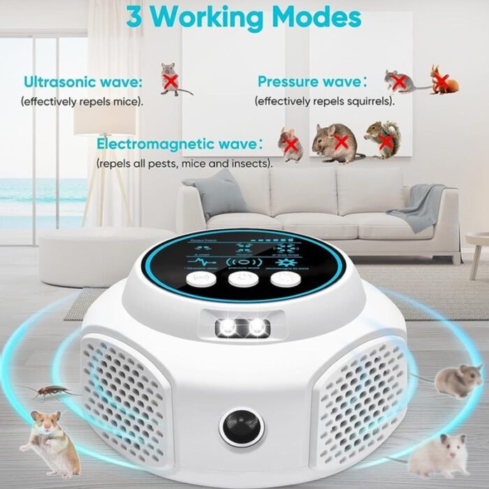 360° Ultrasonic Pest Repeller, High Power Indoor Rodent & Insect Repeller, Safe Plug-in Mosquito & Mouse Control - Image 7
