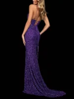 Sequin High Slit Maxi Dress - Image 7