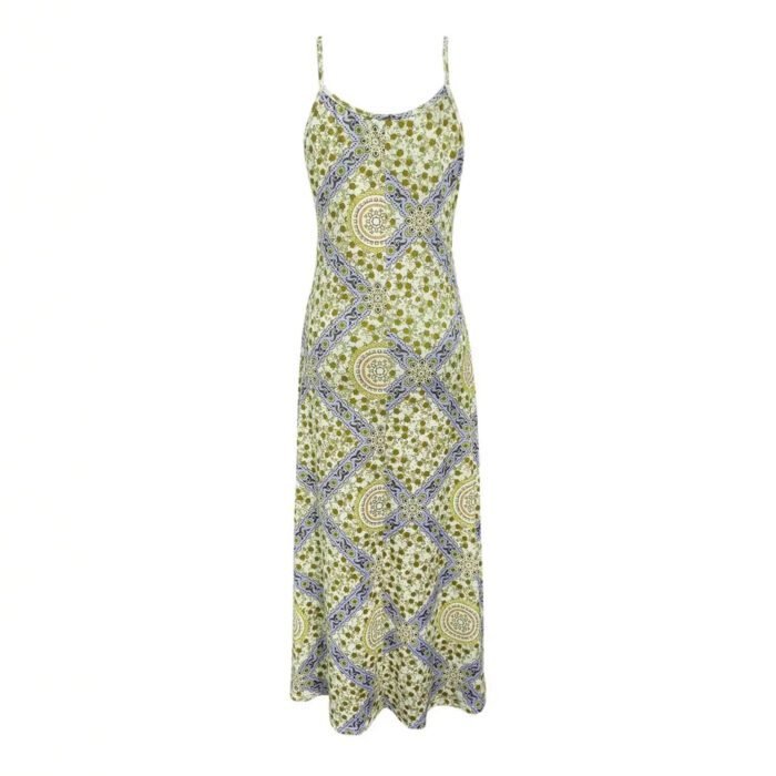 Printed Strapless Backless Maxi Dress - Image 3