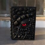 New Clear Cream-Colored Resin Animated Dragon Book with Demon's Eye for Independent Site