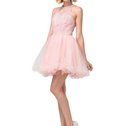 Frontier Blossom Tulle Party Dress in blush