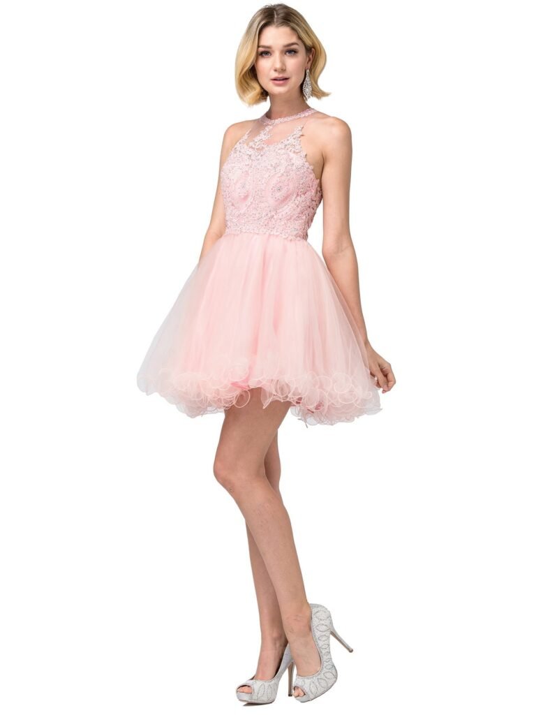 Frontier Blossom Tulle Party Dress in blush