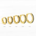 S925 Sterling Silver Circle Earrings with Turquoise and Diamond Inlay 18K Gold Plated Stud Earrings Jewelry - Image 30
