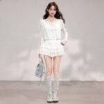 Long Sleeve Cardigan with Strap Dress, Summer Sheer Bolero with Ruffles - Image 2