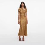 Asymmetrical Shoulder Rhinestone Sleeveless Evening Dress - Image 2