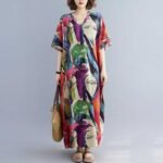 Chic Lightweight V-Neck Short Sleeve Dress for Women  Versatile Summer Style, Casual Beach Dress - Image 6