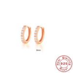 S925 Sterling Silver Circle Earrings with Turquoise and Diamond Inlay 18K Gold Plated Stud Earrings Jewelry - Image 17