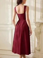 Sweetheart Neckline A-Line Midi Dress - Image 4