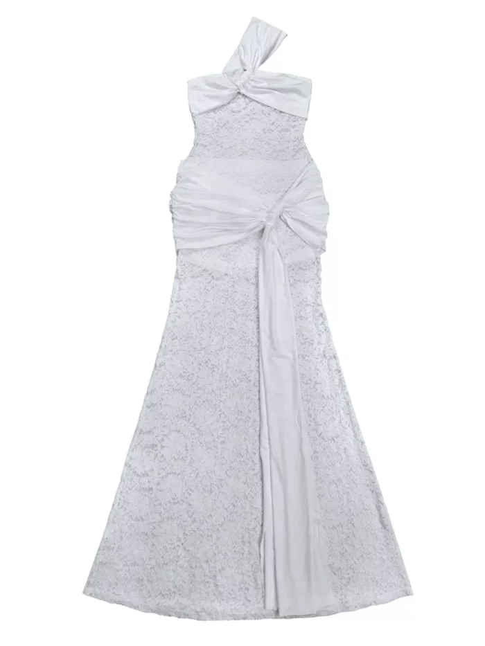 Lace One-Shoulder Maxi Dress - Image 5