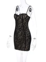 Lace Spaghetti Strap Mini Dress - Image 7