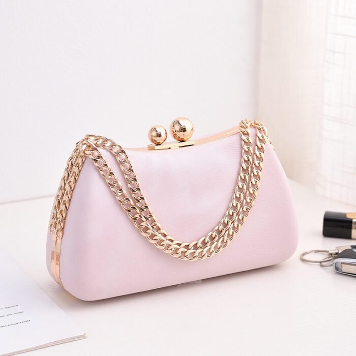 Black PU dinner minimalist handbag - Image 9
