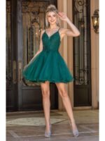 Sundance Sparkle Tulle Dress in hunter green