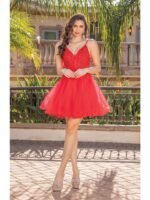 Sundance Sparkle Tulle Dress in red