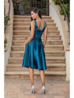 Sagebrush Corset Midi Dress in teal
