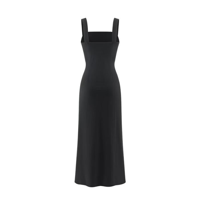 French style slim fit tied formal dress - Image 2