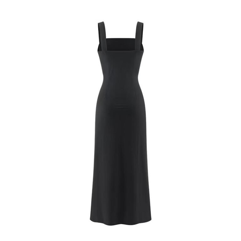 French style slim fit tied formal dress