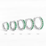 S925 Sterling Silver Circle Earrings with Turquoise and Diamond Inlay 18K Gold Plated Stud Earrings Jewelry - Image 29