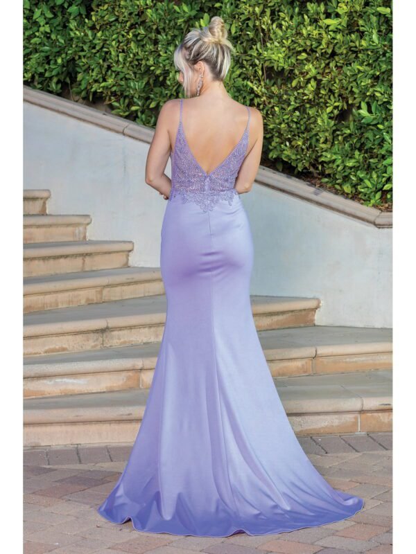 Sunset Ridge Beaded Bodice Gown in lilac