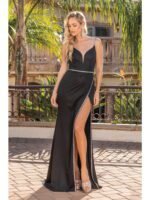 Prairie Wind One-Shoulder Gown in black