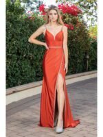 Prairie Wind One-Shoulder Gown in sienna