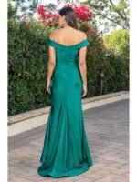 Canyon Ridge Off-Shoulder Mermaid Gown in hunter green