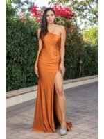 Sundown Sweetheart Column Gown in sienna