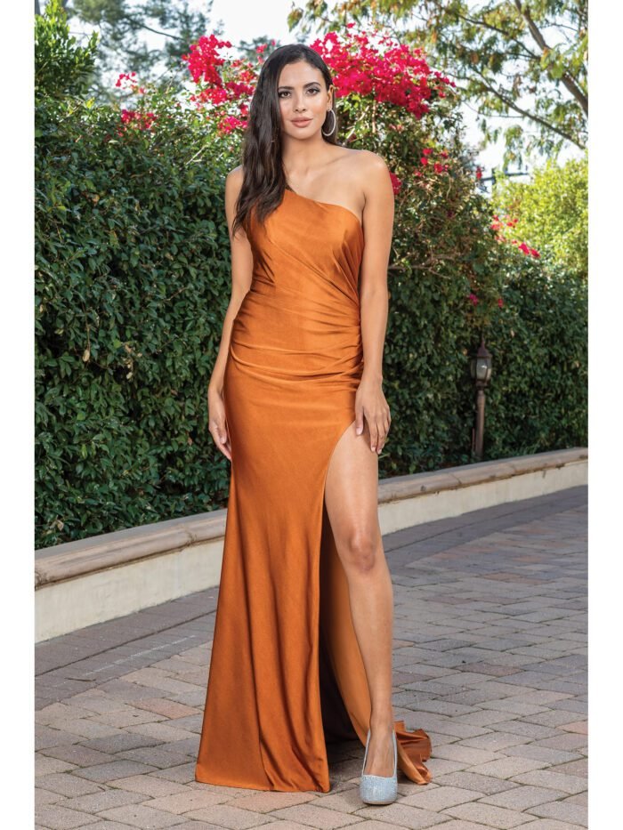 Sundown Sweetheart Column Gown in sienna
