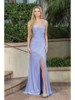 Canyon Sunset Ruched Evening Gown in lilac