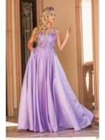 Wildflower Trail Illusion Ballgown in lilac