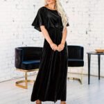 Romantic New Spring Summer Short Sleeve Sexy Elegant Velvet Round Neck Dress with Fashion 3D Decoration - Image 2