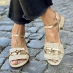Summer casual square heel buckle strap open toe sandals for women - Image 4