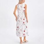Summer Sleeveless Round Neck Printed Long Casual Vacation Versatile Dress - Image 3