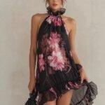Summer New Women's Chiffon Printed Off-Shoulder Sexy Dress - Image 2