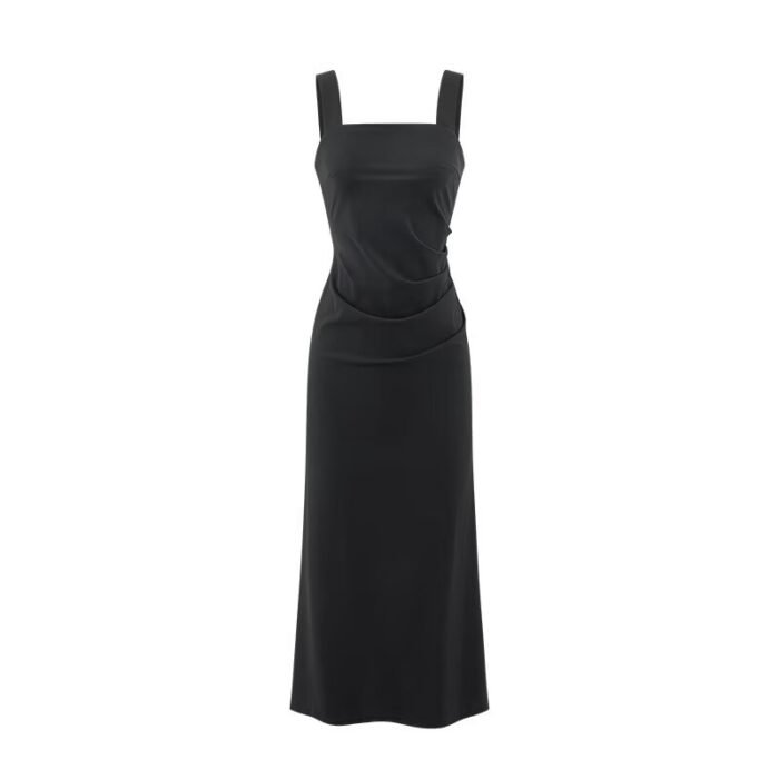 French style slim fit tied formal dress - Image 5
