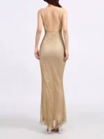 Backless Scoop Neck Maxi Dress - Image 3