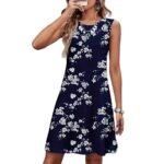 Clothing  Casual Printed Sleeveless Dress for Women Daily WearStreet StyleMini Dress - Image 5