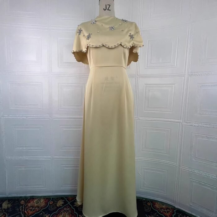 Elegant and Graceful Long Sleeve Fitted Long Dress for Women - Image 2