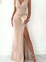 Sleeveless High Slit Maxi Dress
