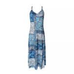Spring Summer Women's Vacation Style Printed Casual V-Neck Strap Loose Dress - Image 3