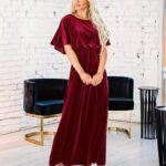 Romantic New Spring Summer Short Sleeve Sexy Elegant Velvet Round Neck Dress with Fashion 3D Decoration - Image 7