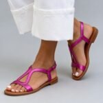 Casual flat bottomed women's shoes with exposed toe straps beach sandals for women - Image 5
