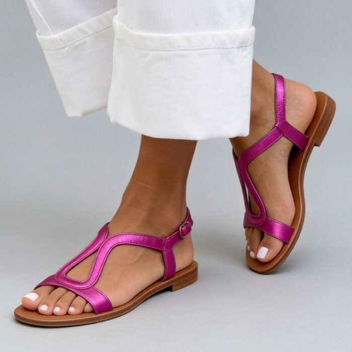 Casual flat bottomed women's shoes with exposed toe straps beach sandals for women - Image 5