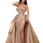 Sleeveless Strapless Flared Long Dress Evening Gown - Image 5
